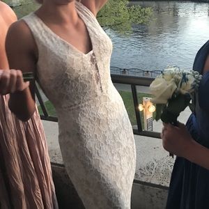 Formal White Lace Dress